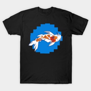 Koi pixel art blue T-Shirt